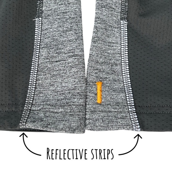 Lucy Cropped Leggings Lucytech Athletic Zip Back Pocket Gray Small S - Picture 14 of 15